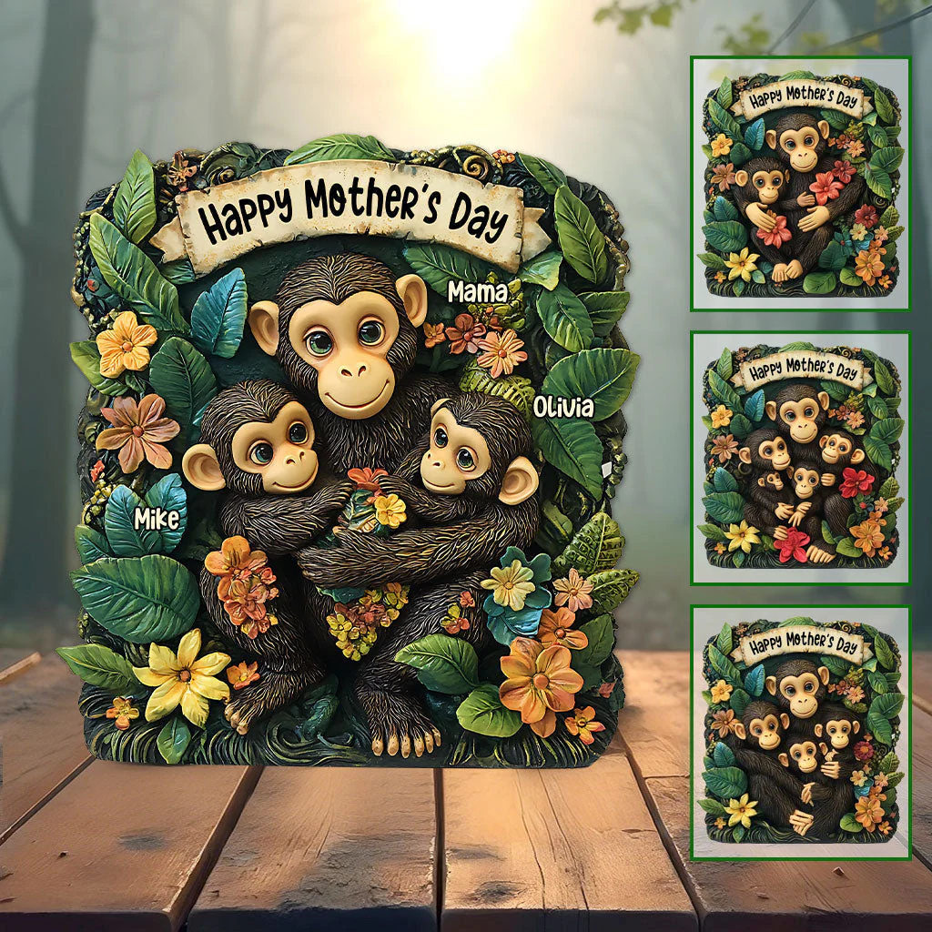 Mother of Little Monkeys - Personalized Acrylic Plaque For Mother's Day Gift - Image 5