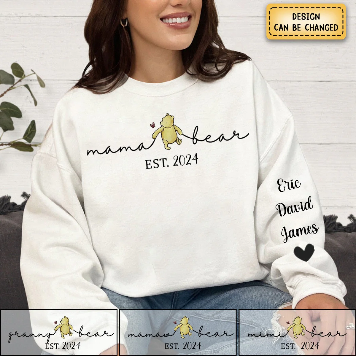 Motherhood Is The Greatest Thing - Family Personalized Sweatshirt - Image 3