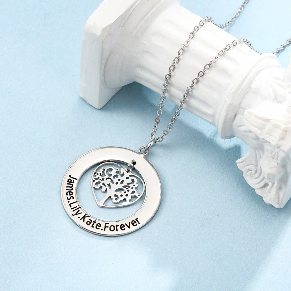 Mother's Day Gift Personalized Family Tree Name Necklace - Image 5