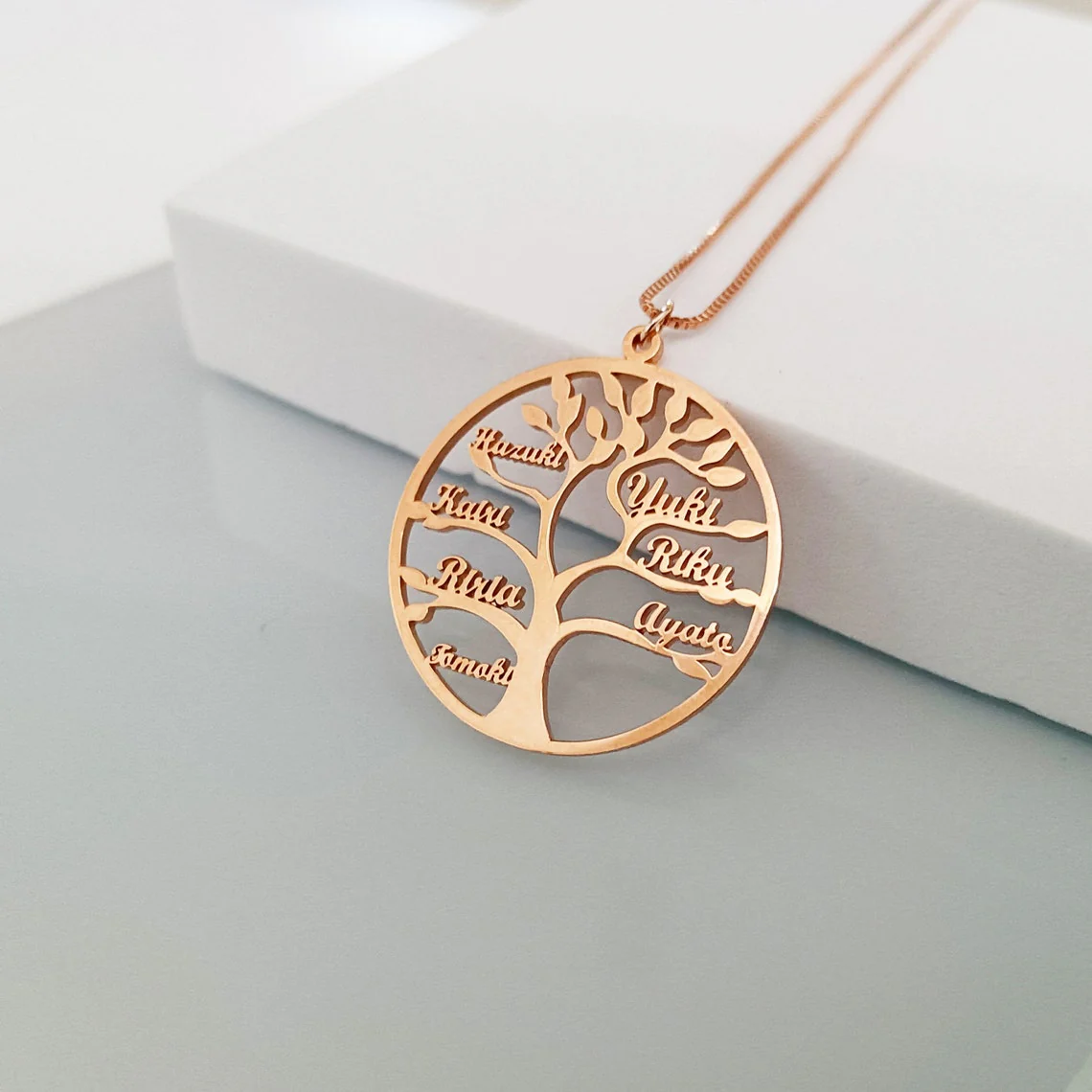 Mother's Day Gift-Personalized Family Tree with Name Necklace - Image 7