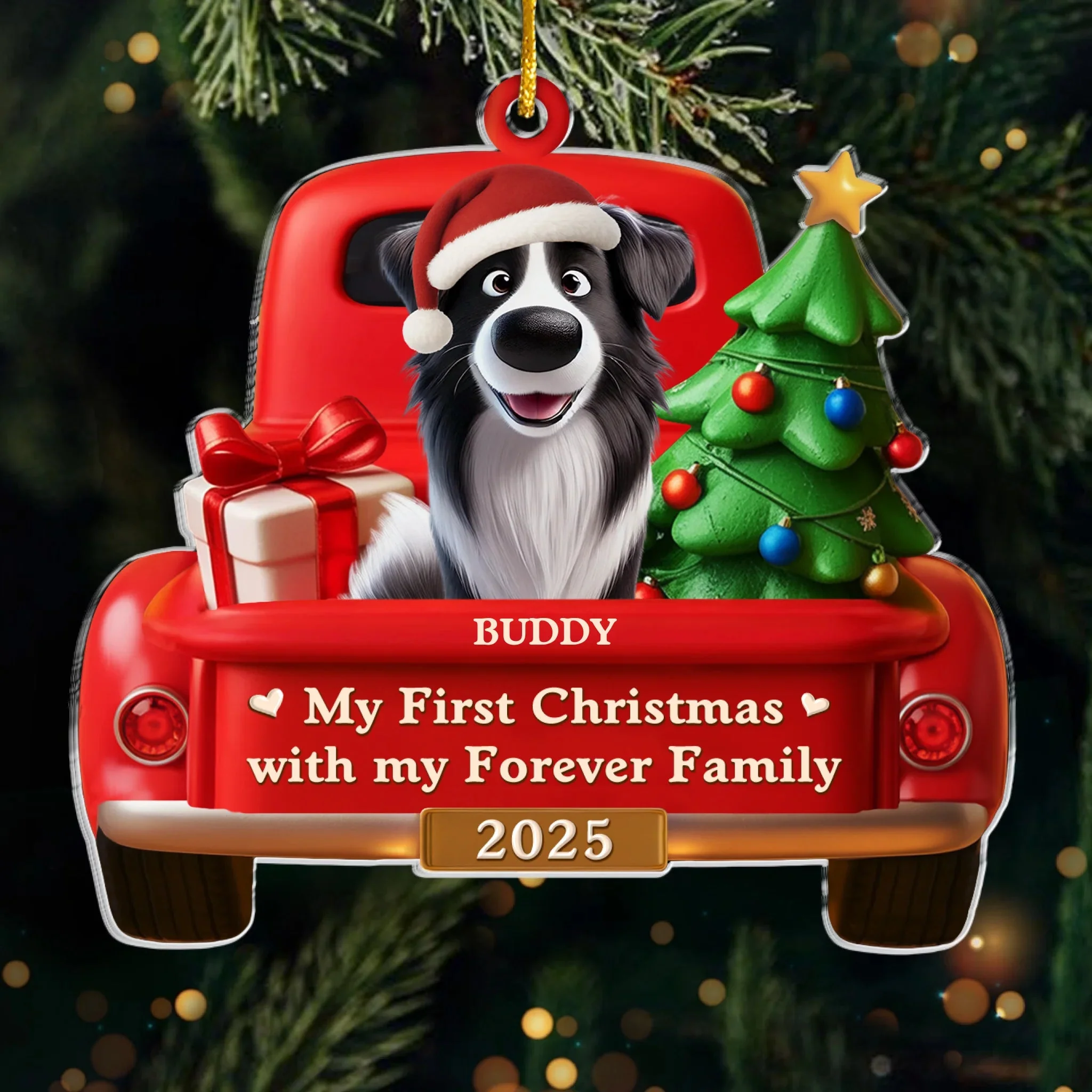 My First Christmas - Personalized Acrylic Ornament Gifts For Dog Lovers, Dog Dad And Mom - Image 5