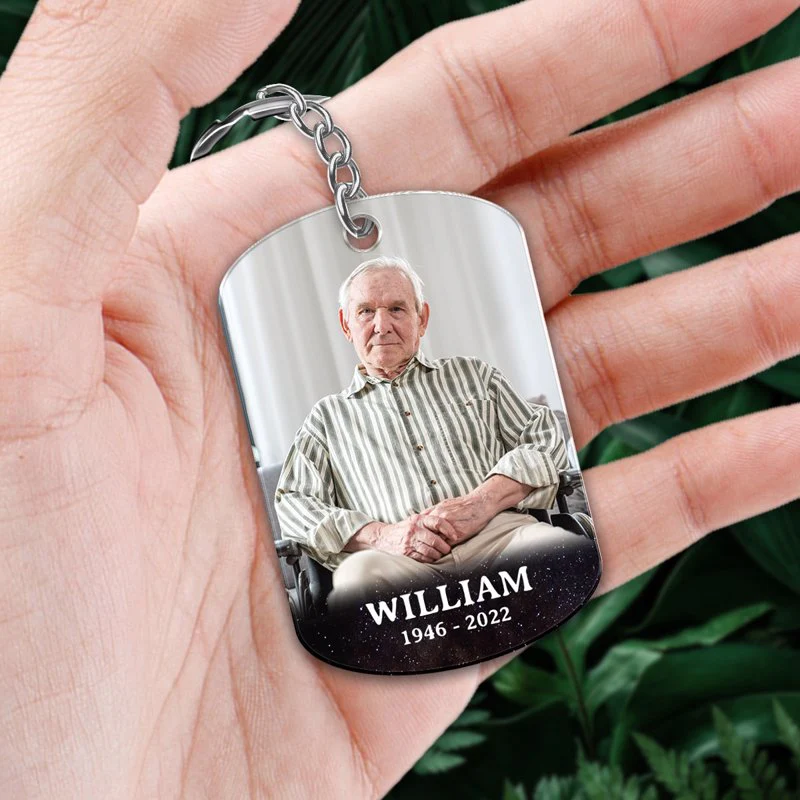 My Mind Still Talks To You Butterfly Memorial Personalized Stainless Steel Keychain - Image 2