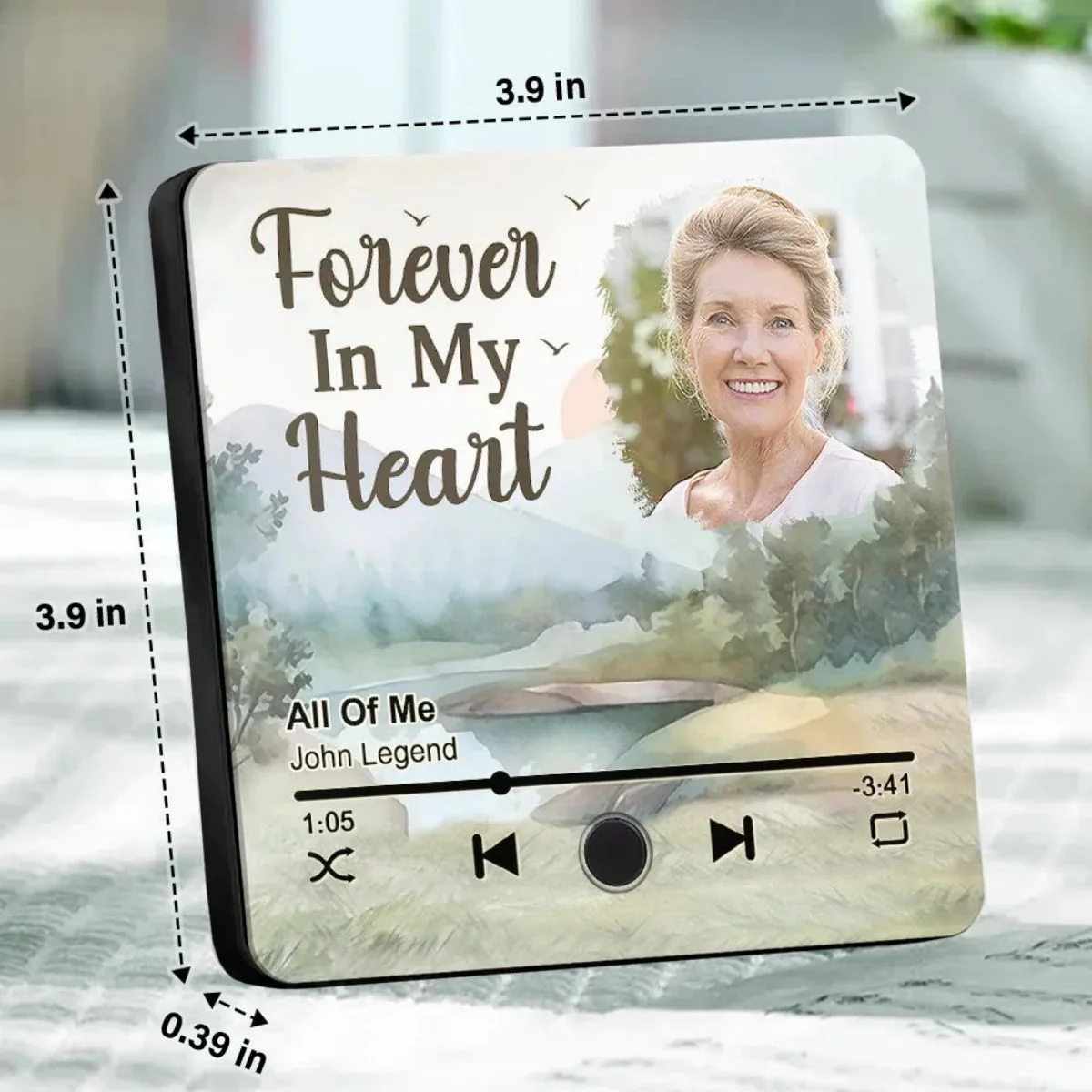 My Mind Still Talks To You Memorial - Personalized Music Fridge Magnet - Image 2