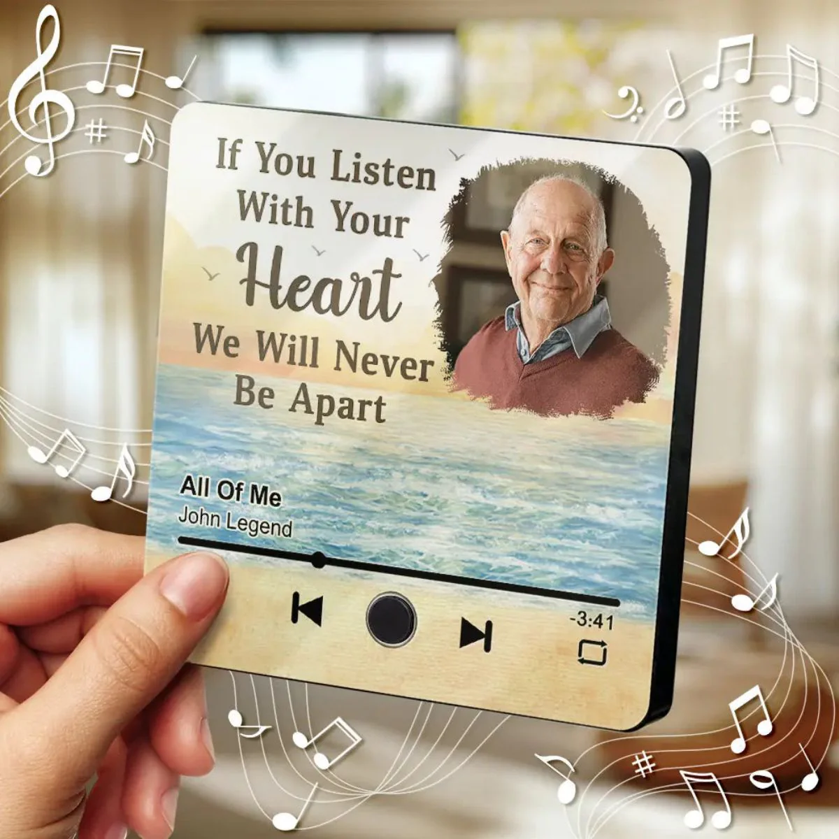 My Mind Still Talks To You Memorial - Personalized Music Fridge Magnet - Image 5