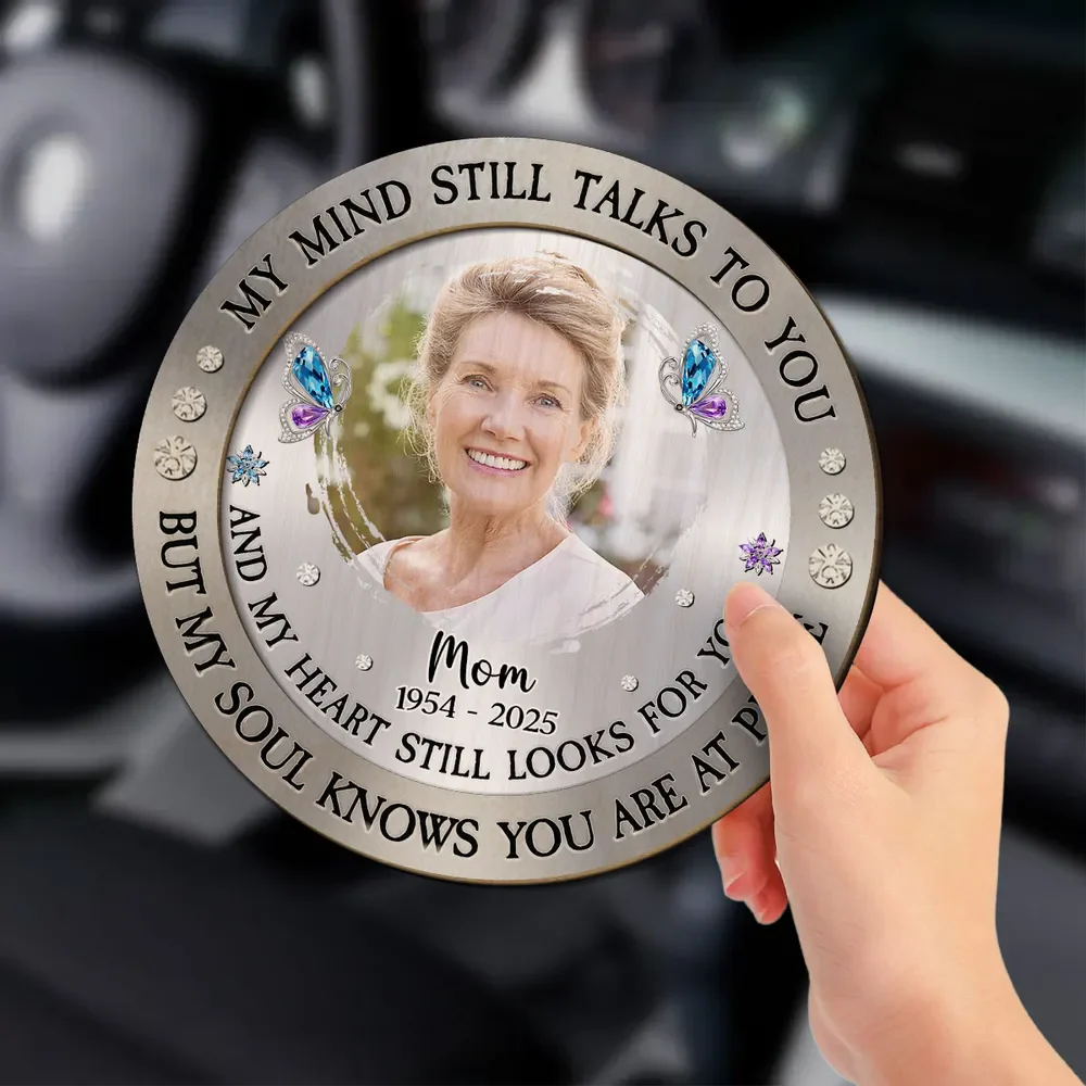 My Mind Still Talks To You - Personalized Custom Car Visor Clip - Image 2