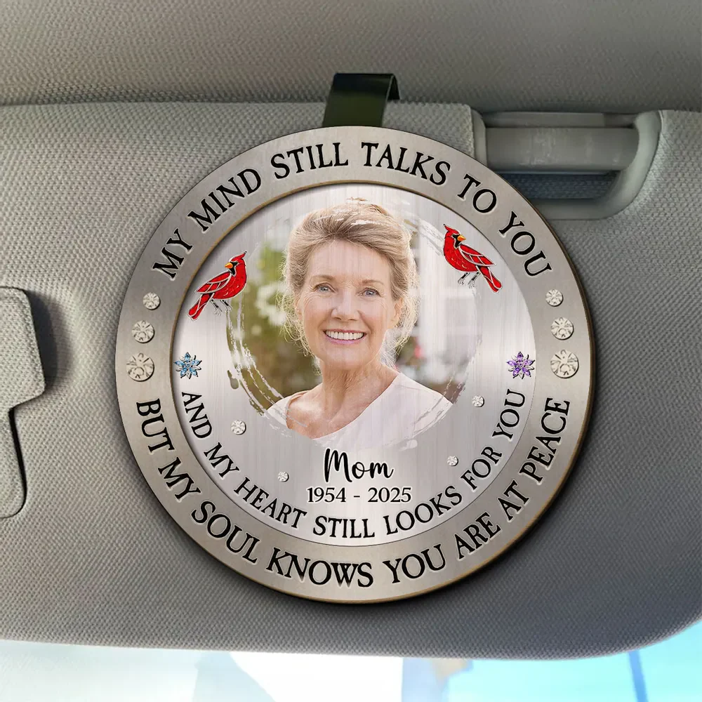 My Mind Still Talks To You - Personalized Custom Car Visor Clip - Image 3