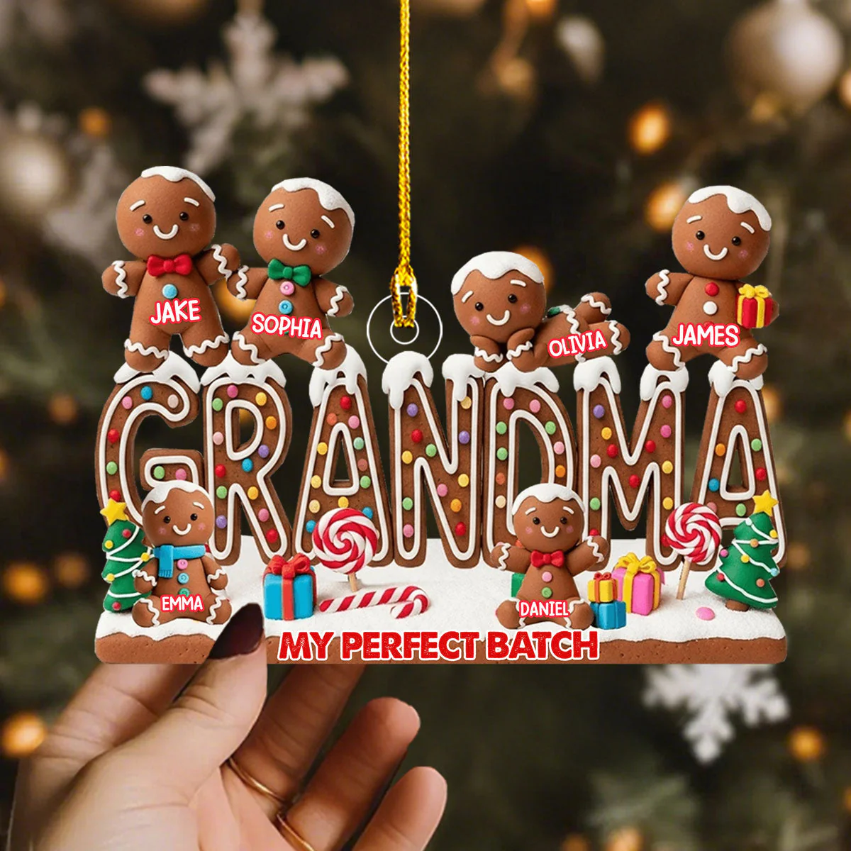My Perfect Batch Christmas Gift For Mom, Grandma - Personalized Acrylic Ornament - Image 3
