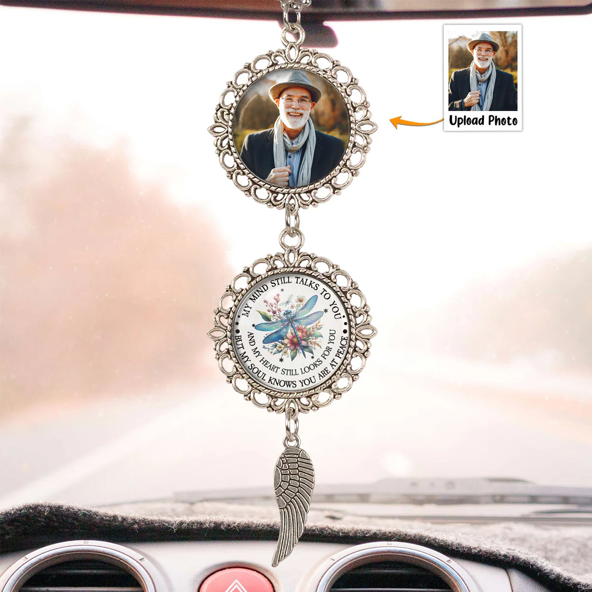 My Soul Knows You Are At Peace - Personalized Upload Photo Cardinal Memorial Ornament - Image 2