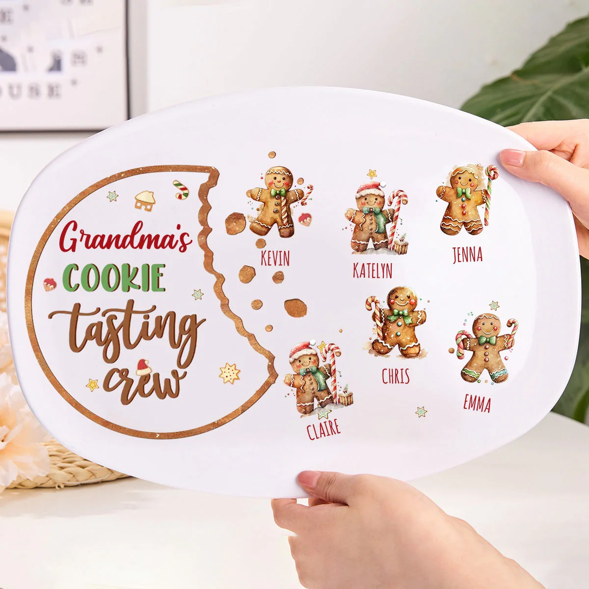 Nana's Perfect Batch - Family Personalized Custom Platter - Christmas Gift For Mom, Grandma - Image 2