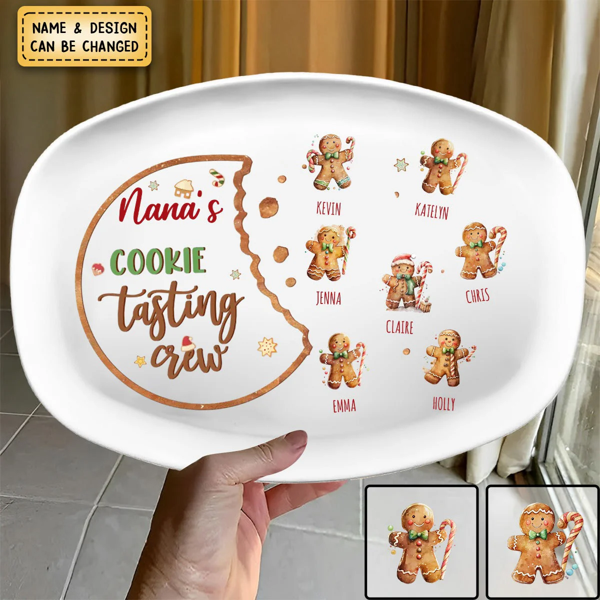 Nana's Perfect Batch - Family Personalized Custom Platter - Christmas Gift For Mom, Grandma - Image 7