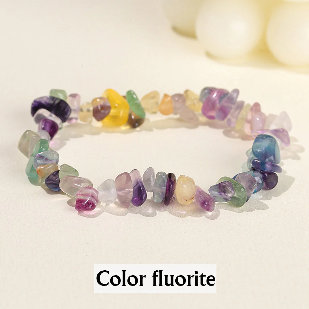 Natural chakra bracelet ,Colored bead bracelet ,Crystal stone piece elastic - Image 10