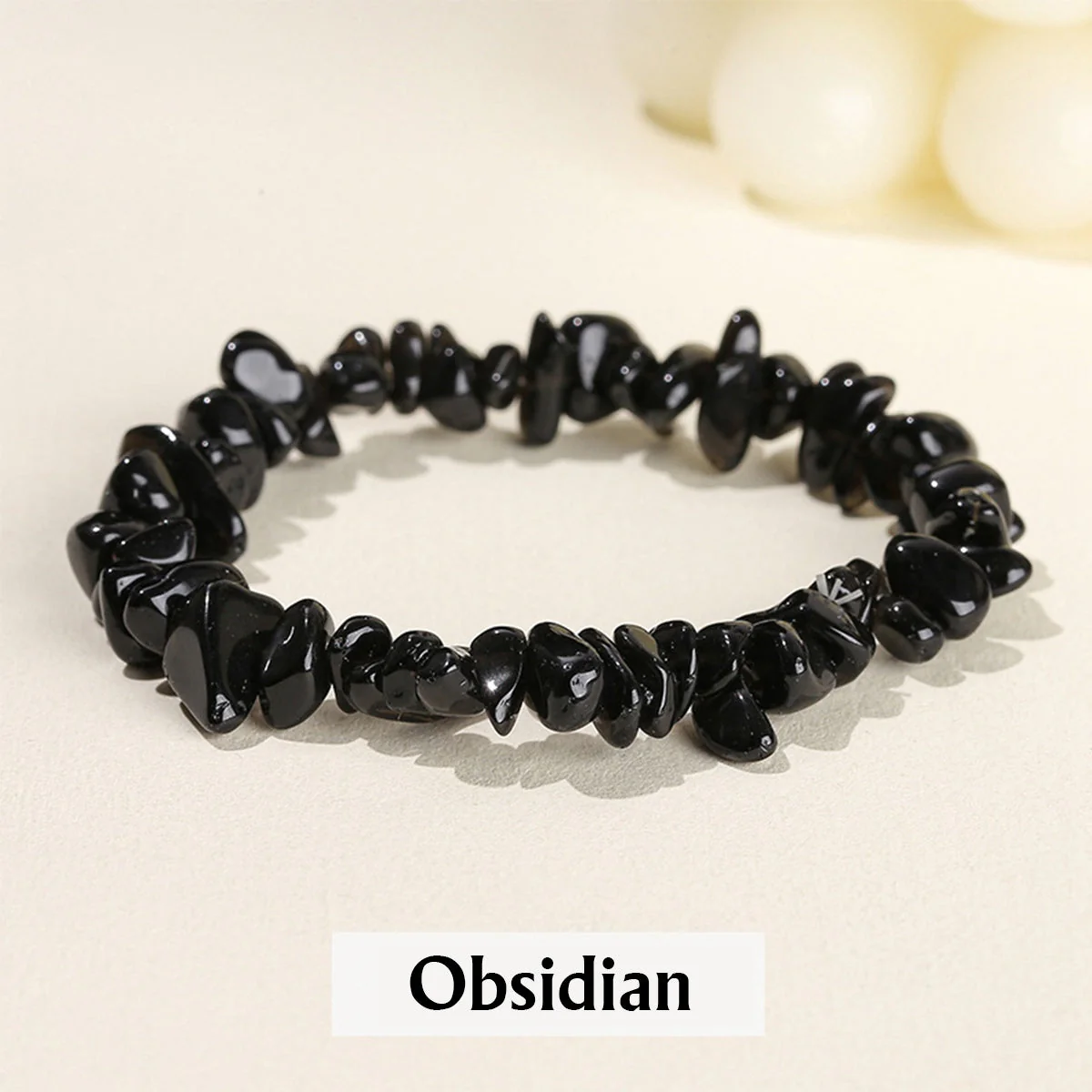 Natural chakra bracelet ,Colored bead bracelet ,Crystal stone piece elastic - Image 13