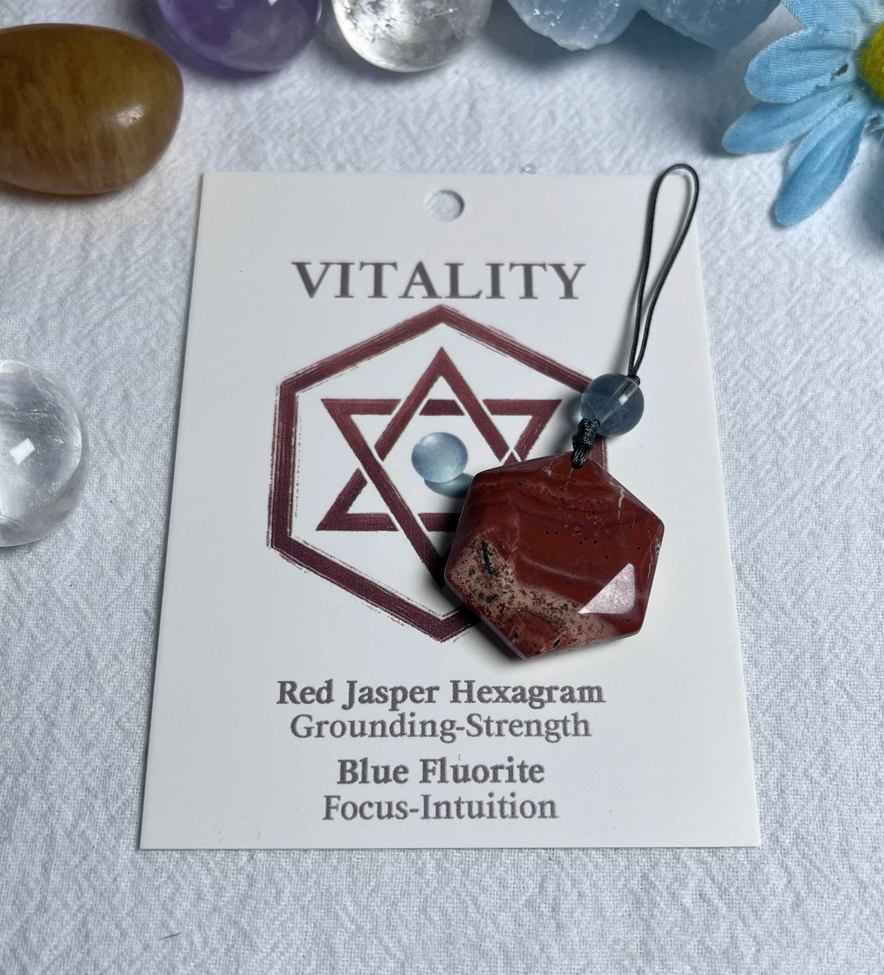 Natural crystal pendant-hexagon star crystal ornament - Image 7