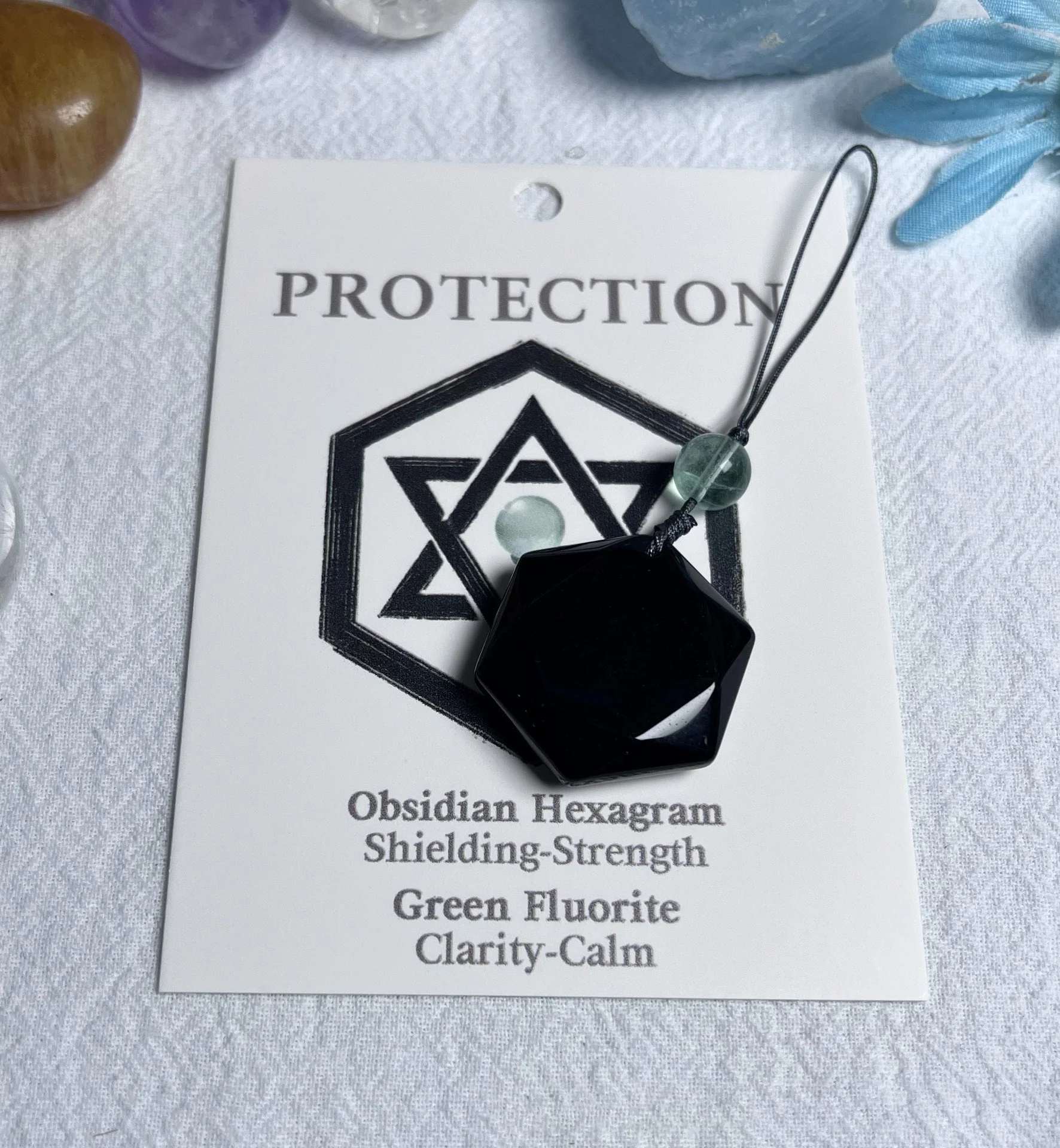 Natural crystal pendant-hexagon star crystal ornament - Image 8