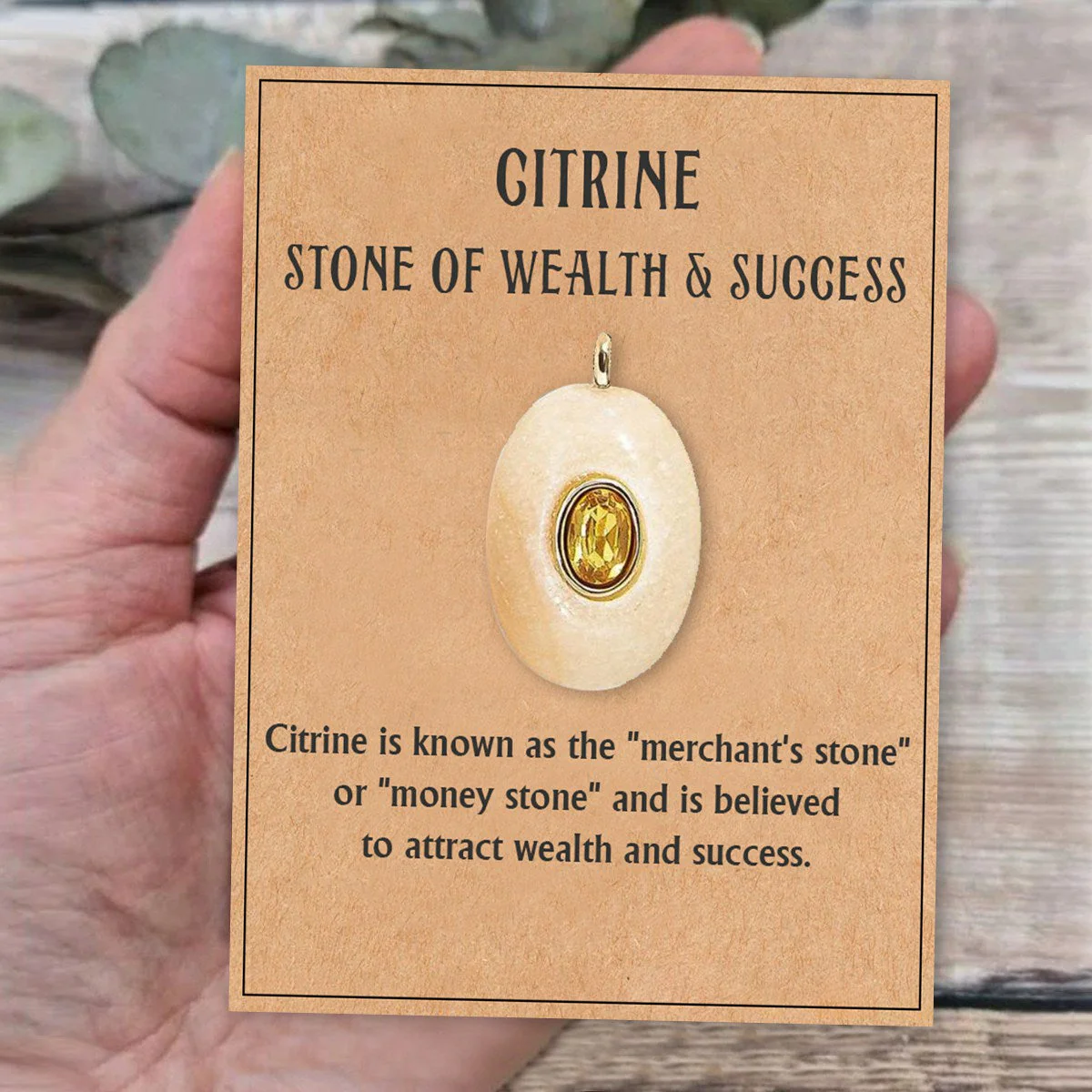 Natural Stone Precious Pendant Necklace - Image 12