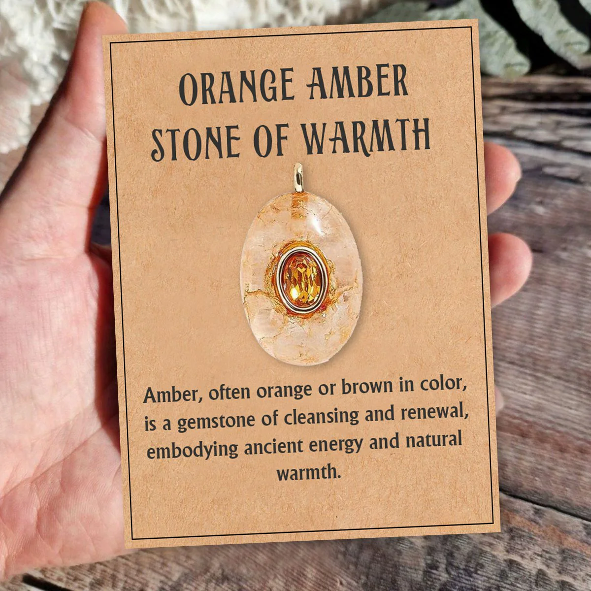 Natural Stone Precious Pendant Necklace - Image 13