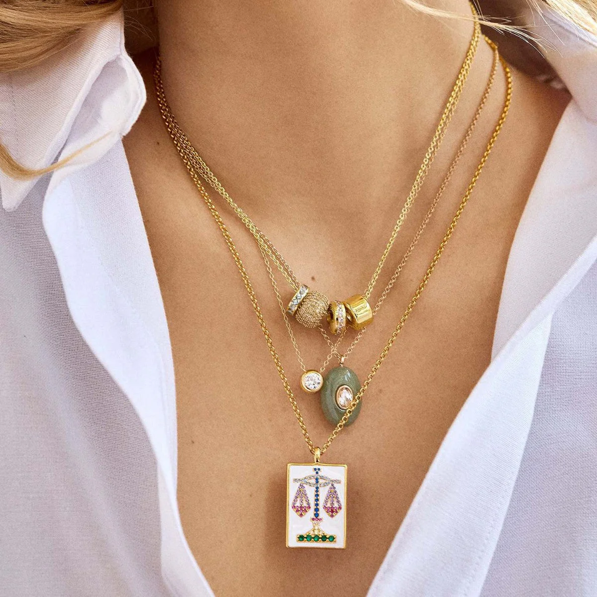 Natural Stone Precious Pendant Necklace - Image 3