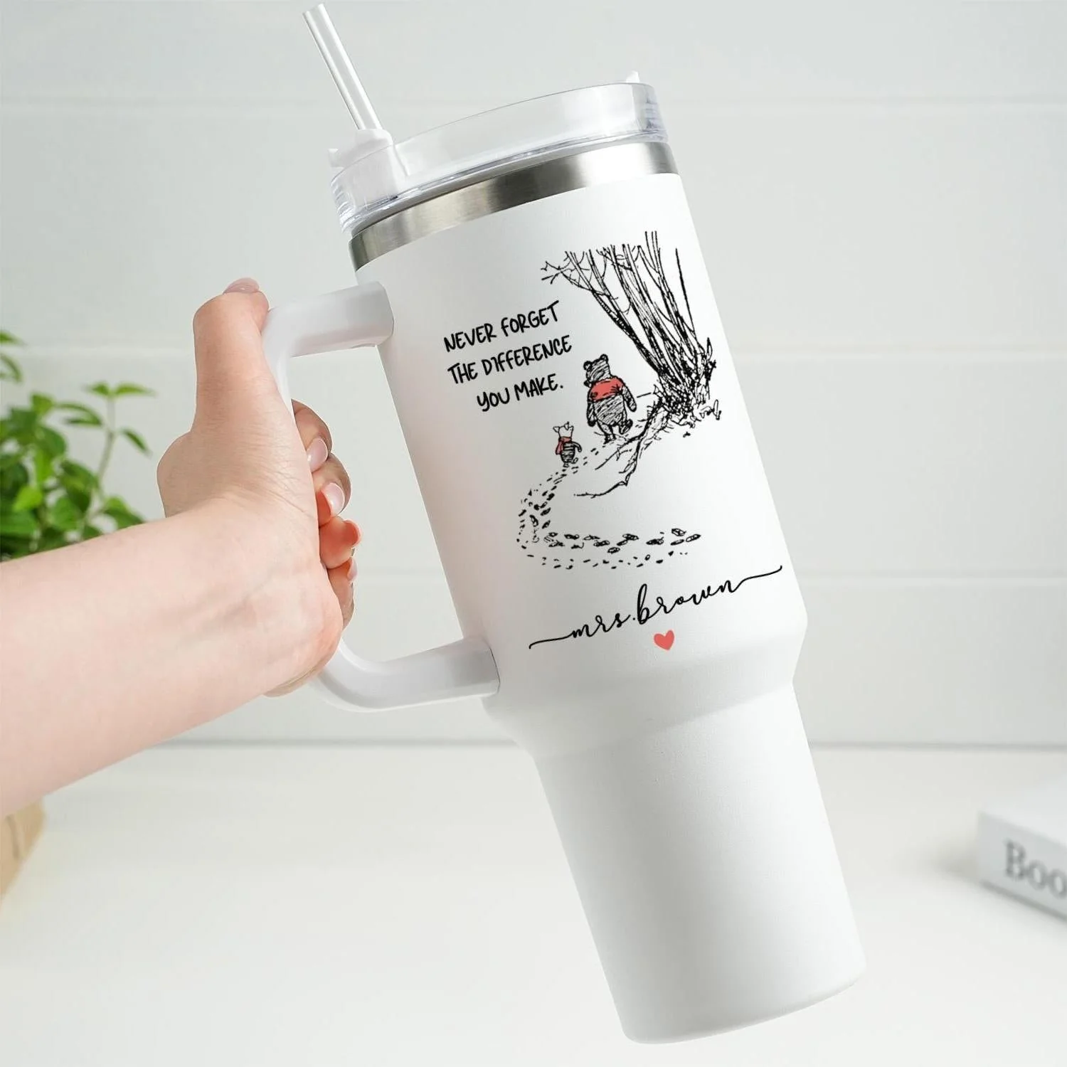 Never Forget the Difference You Make Personalized 40oz Tumbler Teacher Appreciation Gift - Image 5