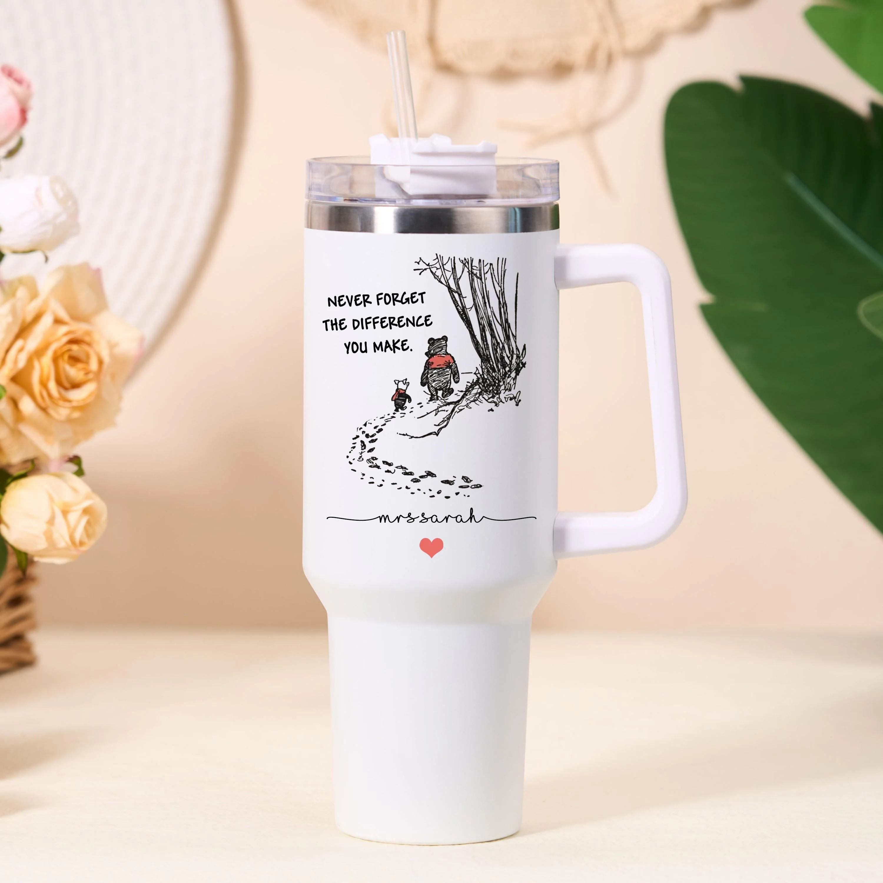 Never Forget the Difference You Make Personalized 40oz Tumbler Teacher Appreciation Gift - Image 6