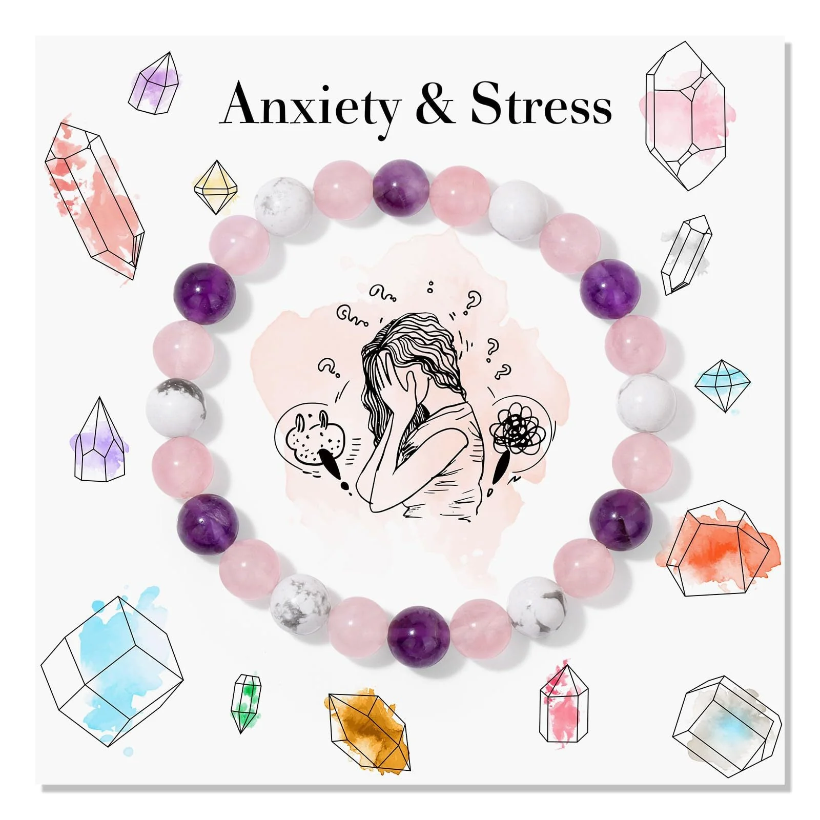 New Beginnings - Natural Stone Healing Encourage Bracelet - Image 2