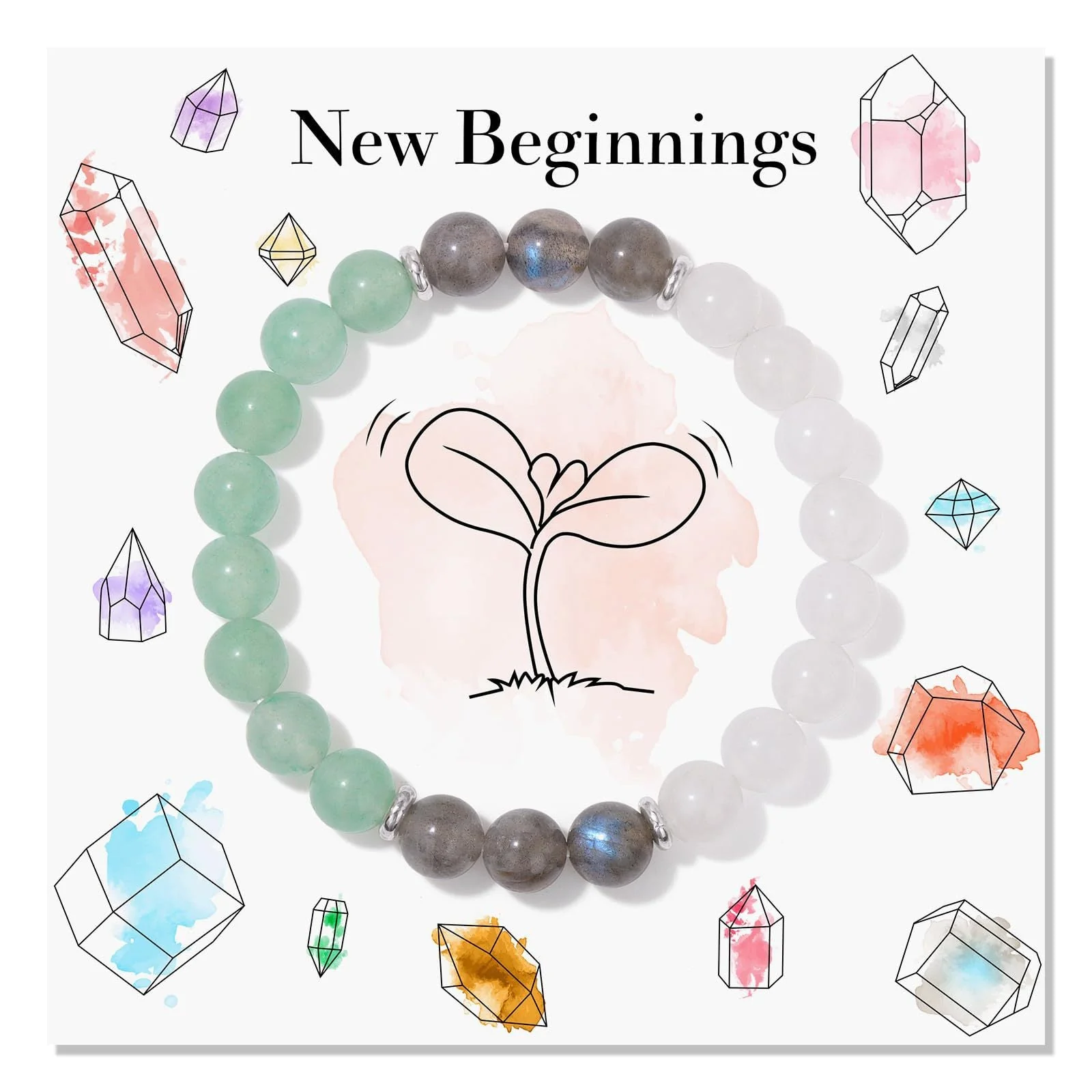 New Beginnings - Natural Stone Healing Encourage Bracelet - Image 6