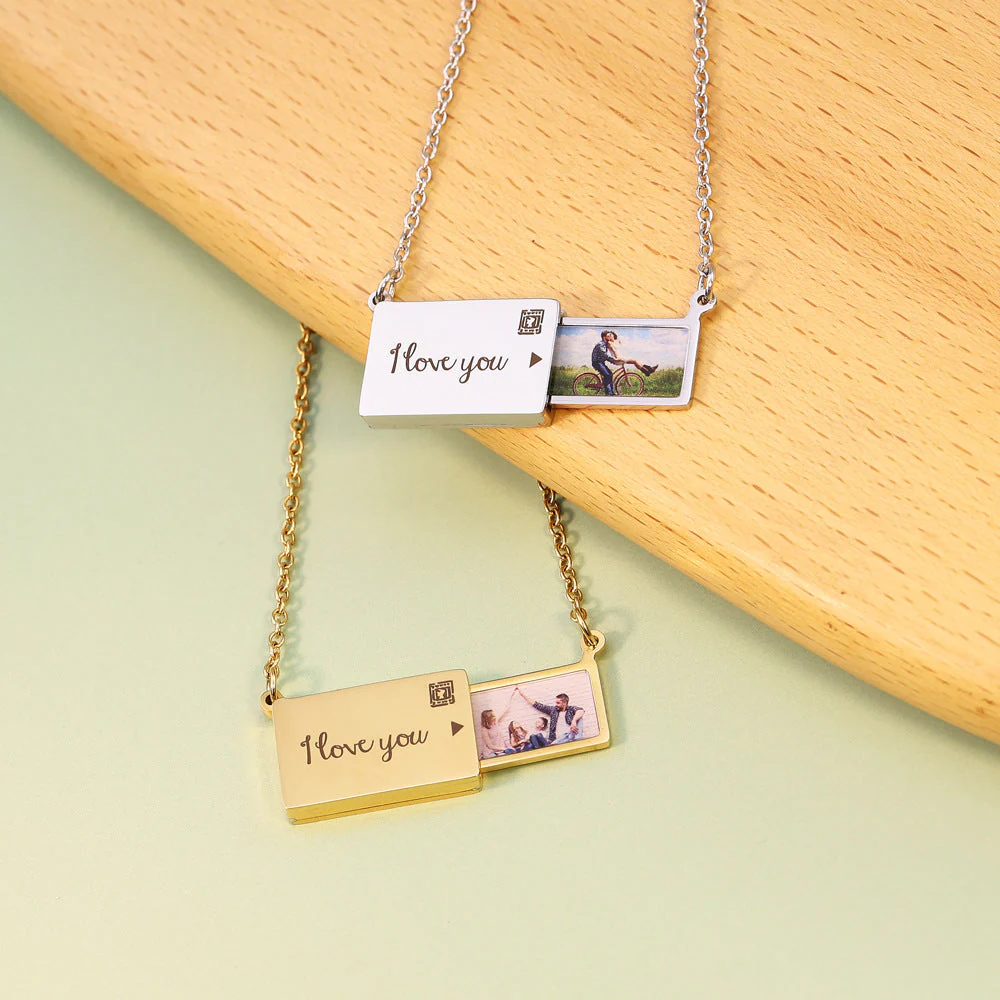Custom Precious Memory Photo Stamp Necklace - Image 10