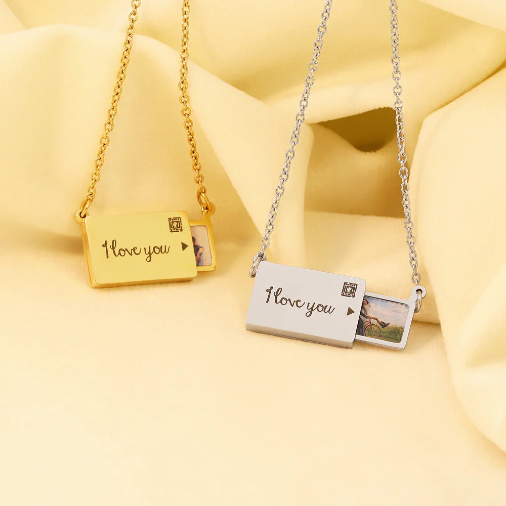 Custom Precious Memory Photo Stamp Necklace - Image 11