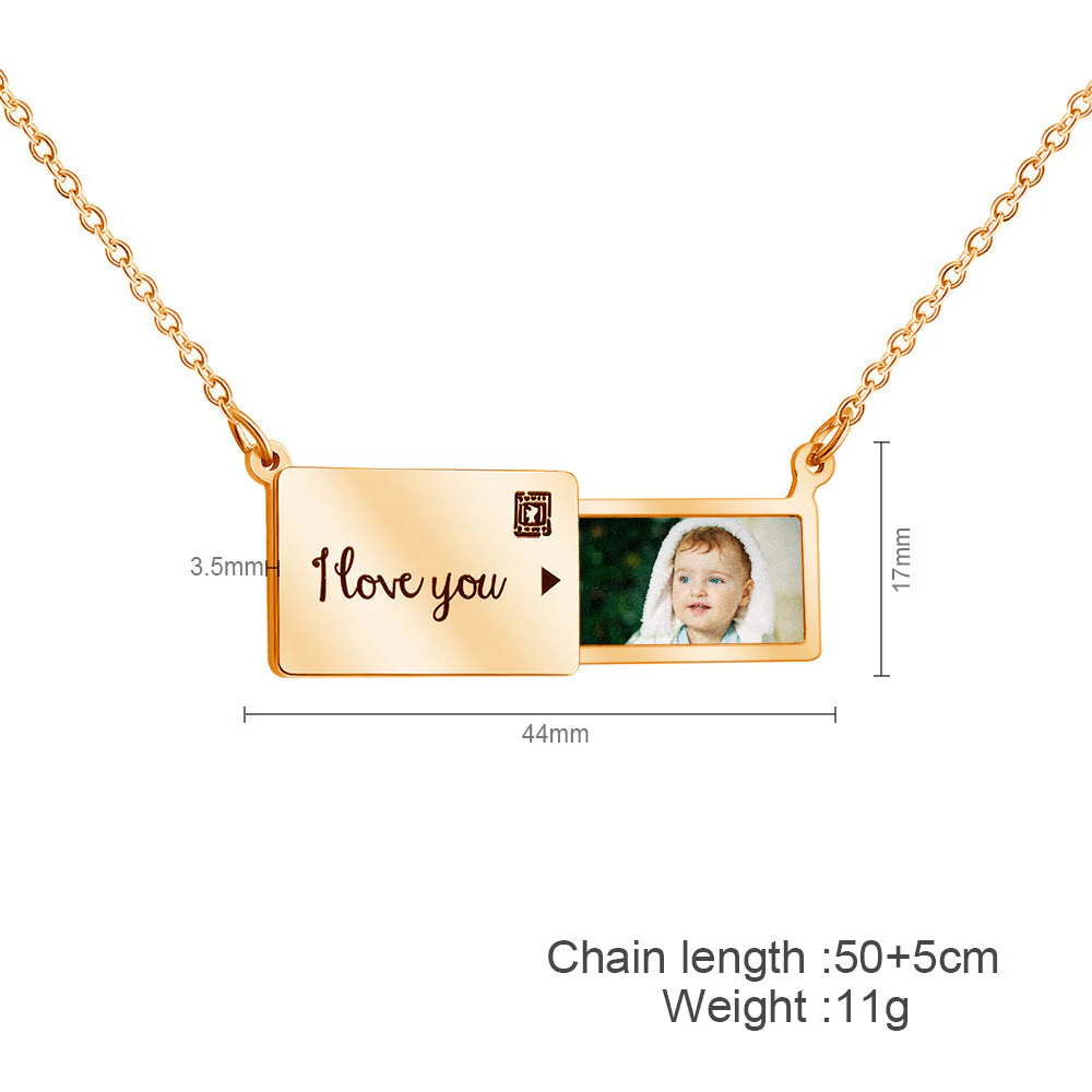 Custom Precious Memory Photo Stamp Necklace - Image 12