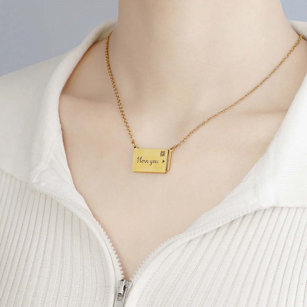 Custom Precious Memory Photo Stamp Necklace - Image 3