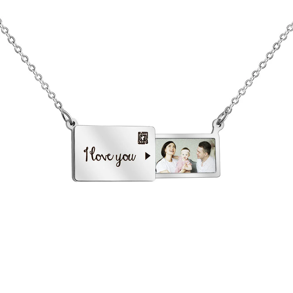 Custom Precious Memory Photo Stamp Necklace - Image 6