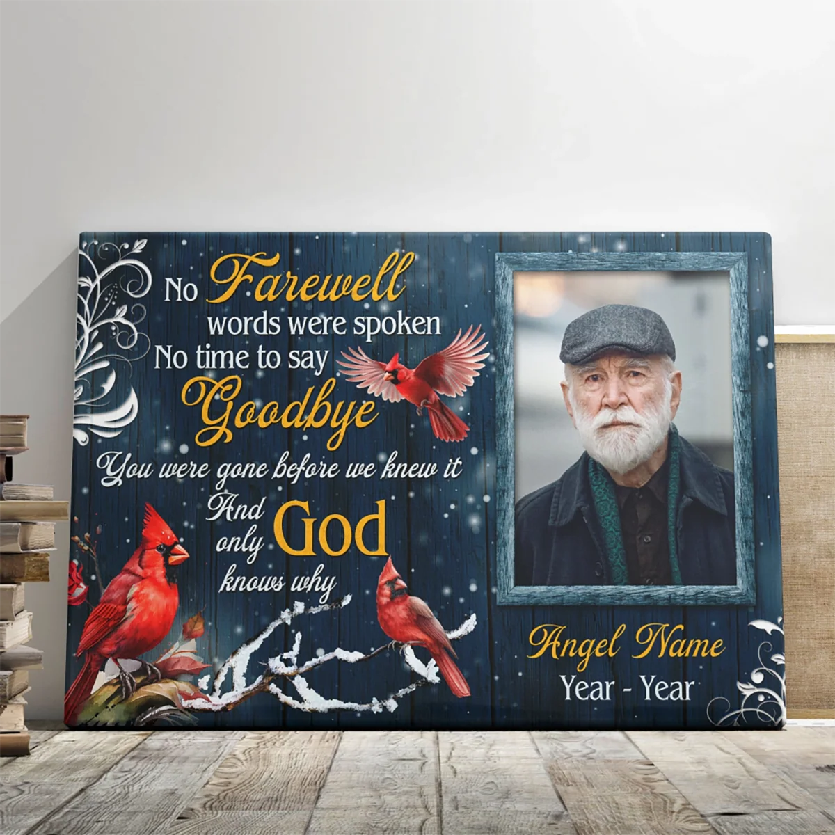 No Farewell Words Were Spoken Personalized Memorial Poster - Image 2