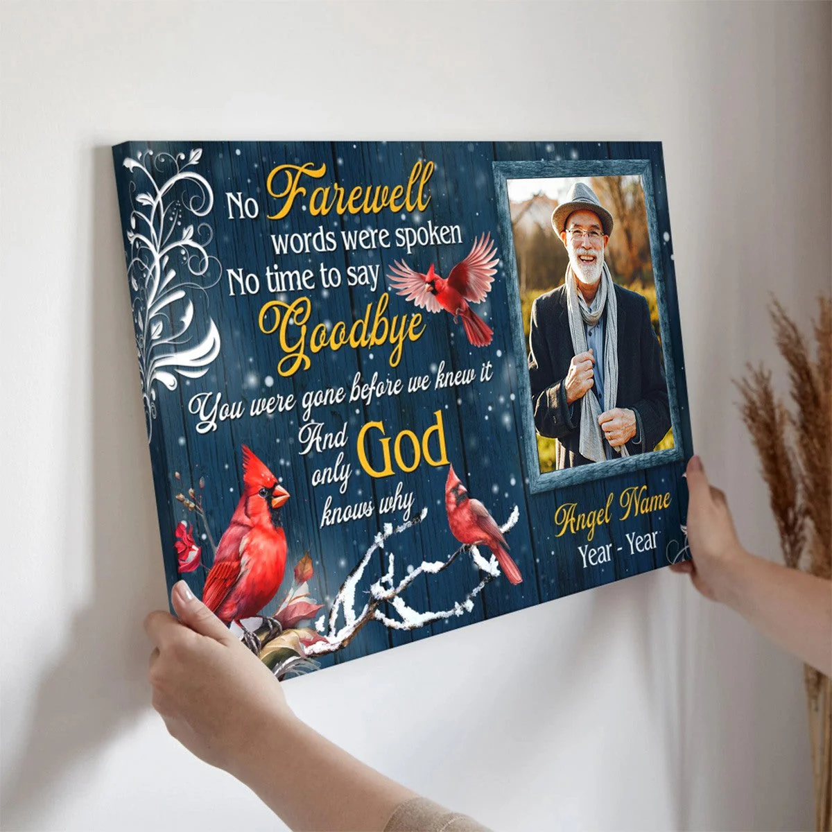 No Farewell Words Were Spoken Personalized Memorial Poster - Image 4