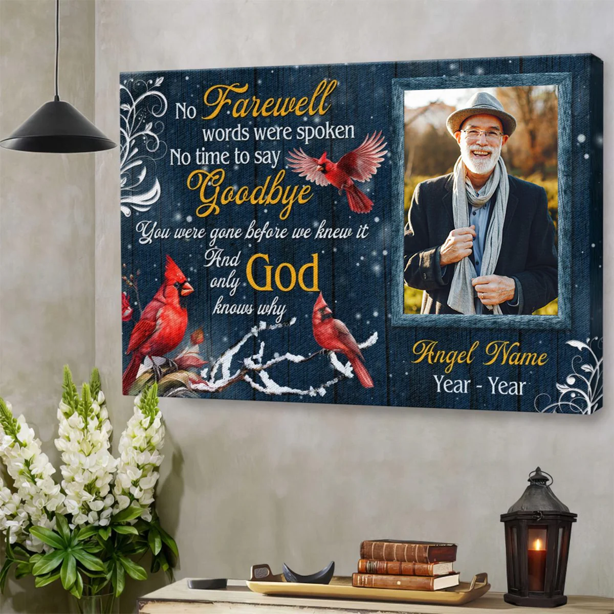 No Farewell Words Were Spoken Personalized Memorial Poster - Image 5
