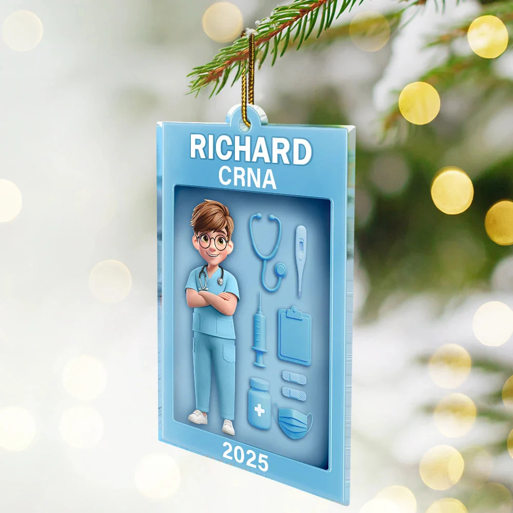 Nurse Toy Box - Personalized Custom Shaped Acrylic Ornament - Image 4