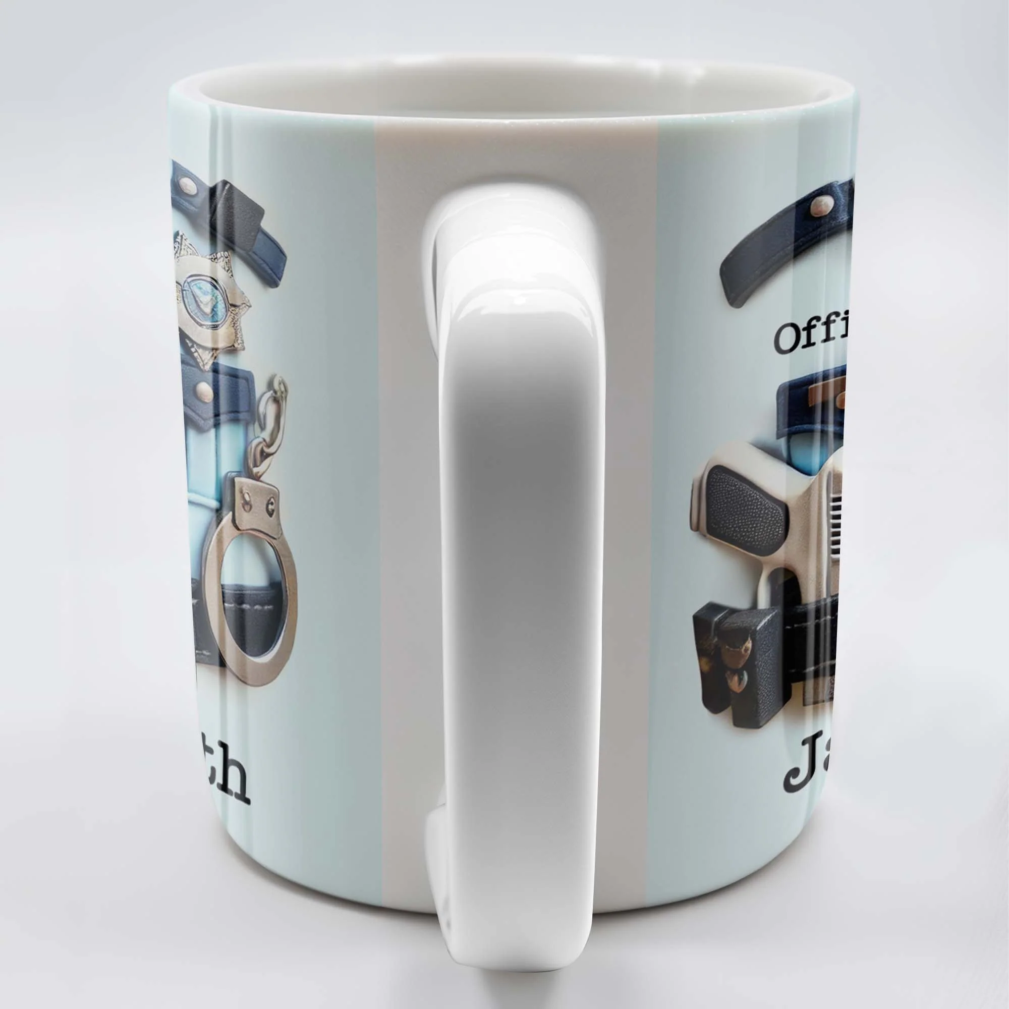 Officer, Police Uniform, Badge and Handcuffs, Custom Coffee Mug, Personalized Gift For Police Officers - Image 7