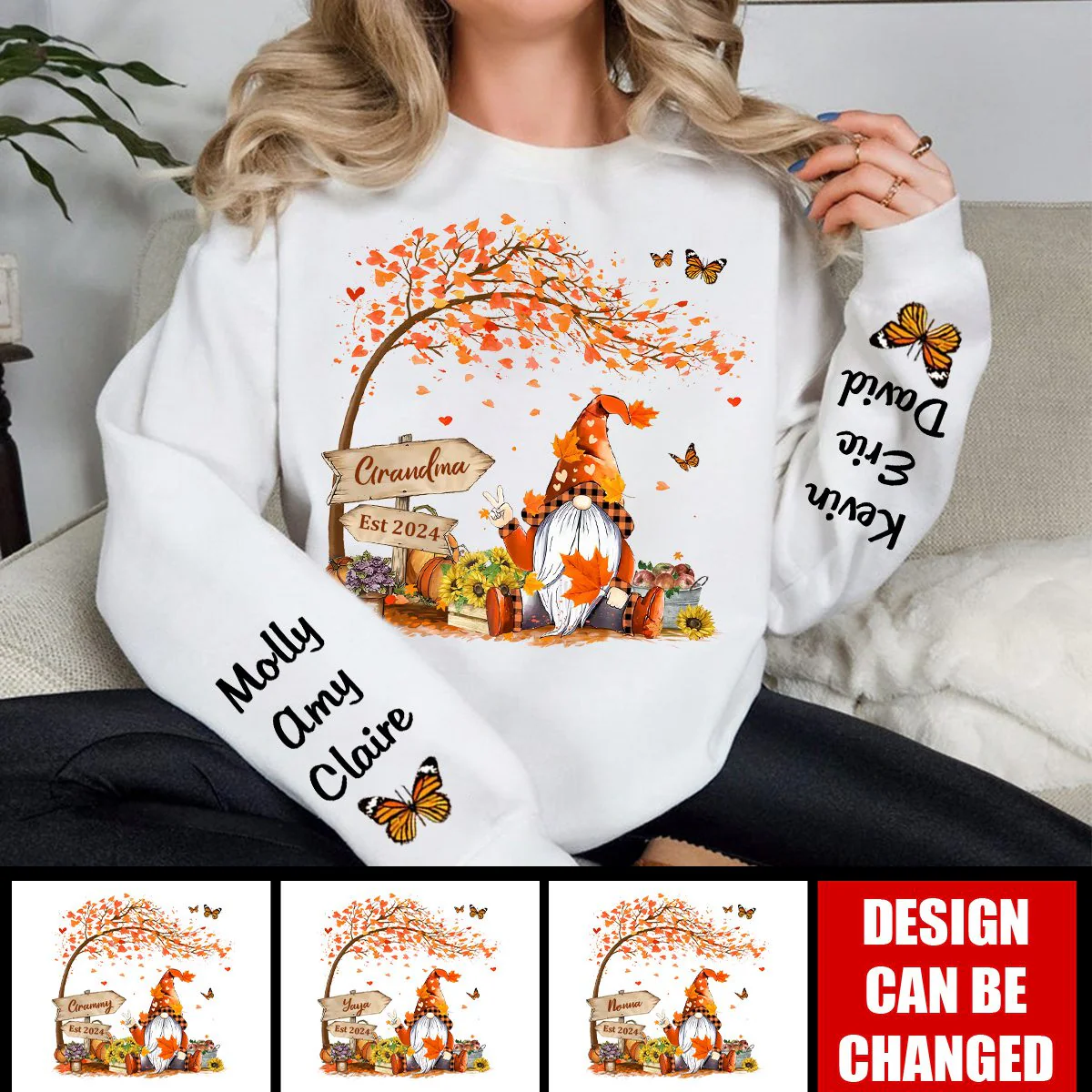 Oh My Gourd I Love Fall - Family Personalized Sweatshirt - Image 4