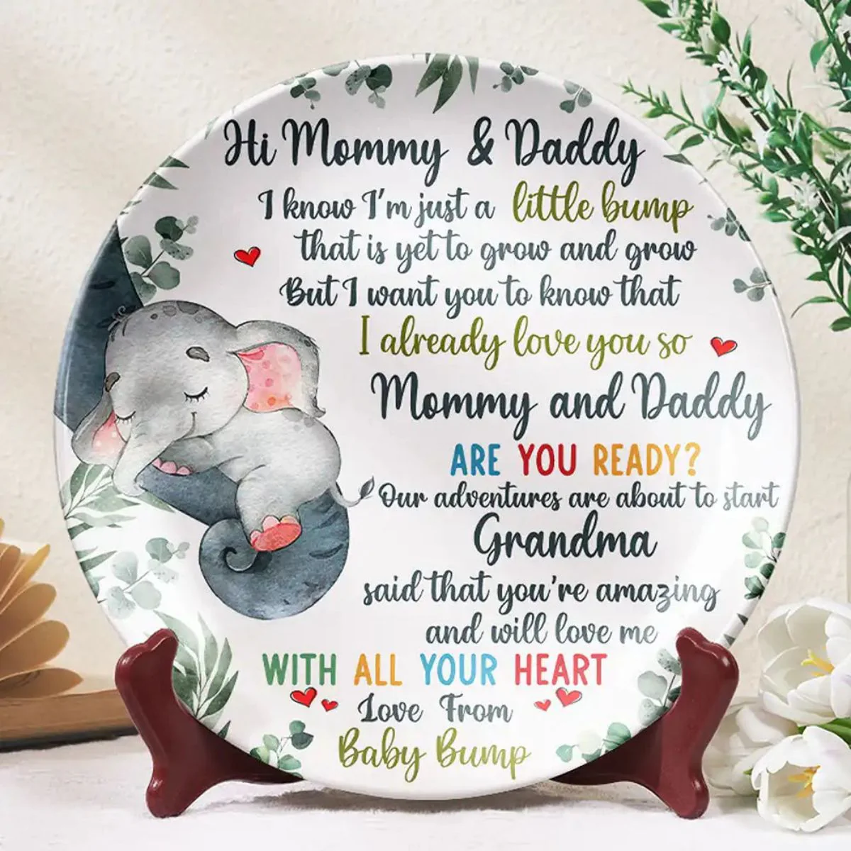 Our Adventures Are About To Start - Personalized Ceramic Plate