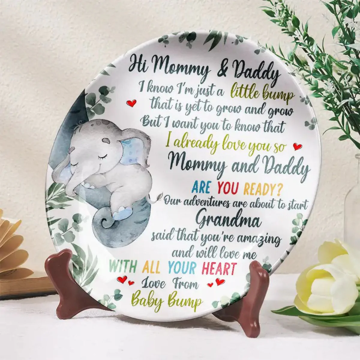 Our Adventures Are About To Start - Personalized Ceramic Plate - Image 2