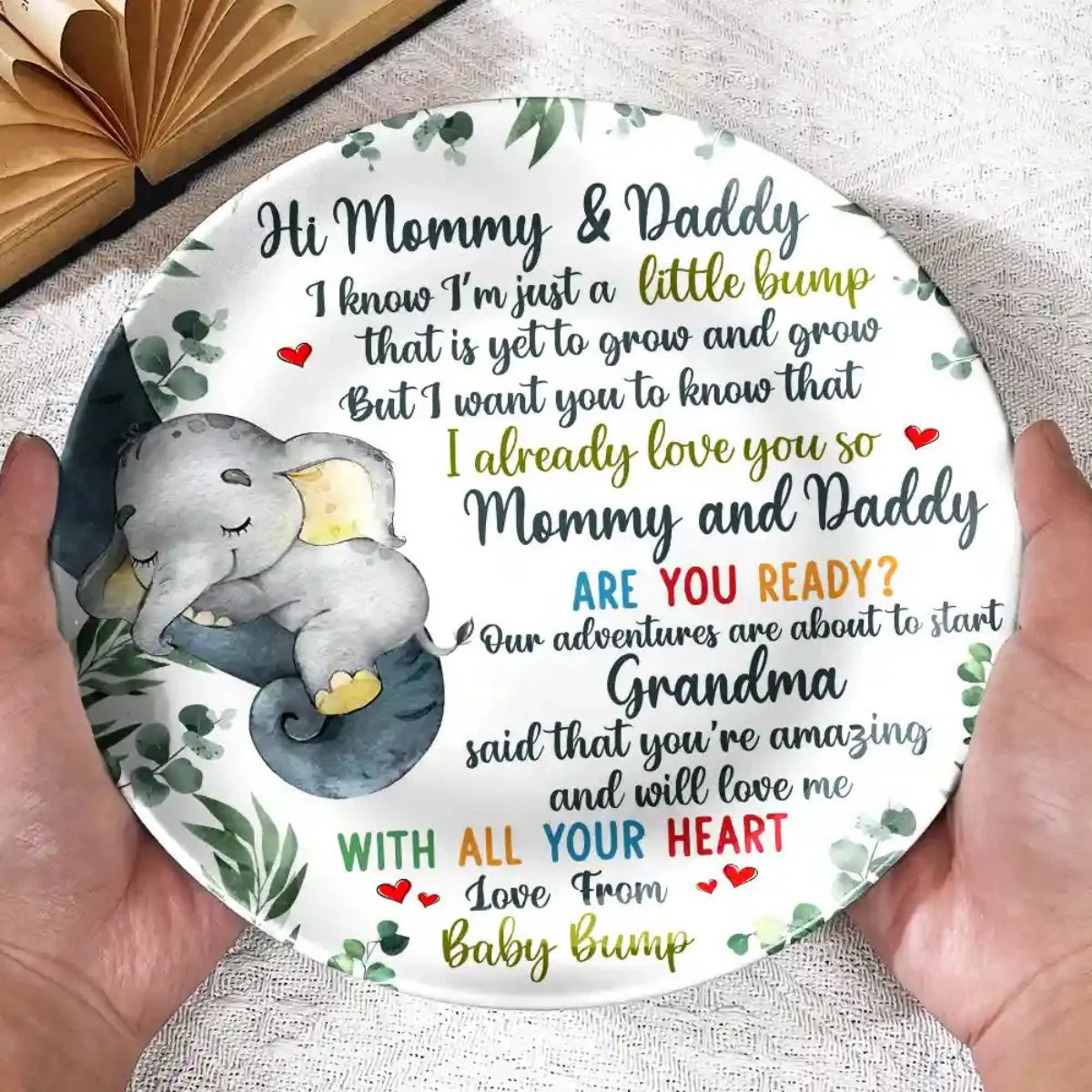 Our Adventures Are About To Start - Personalized Ceramic Plate - Image 3
