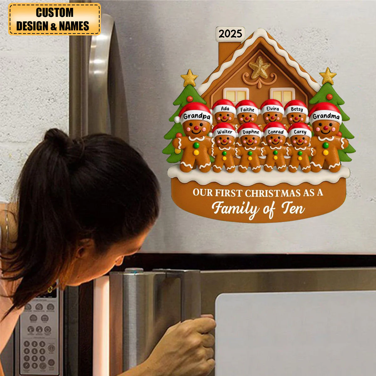 Our First Christmas As A Family Personalized Custom Decal Gift - Image 2