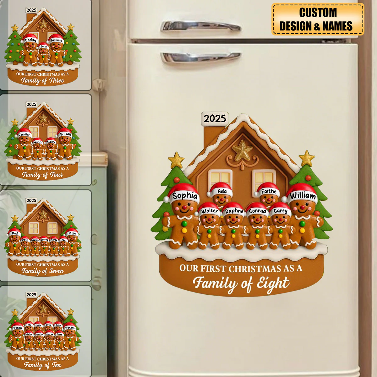 Our First Christmas As A Family Personalized Custom Decal Gift - Image 4