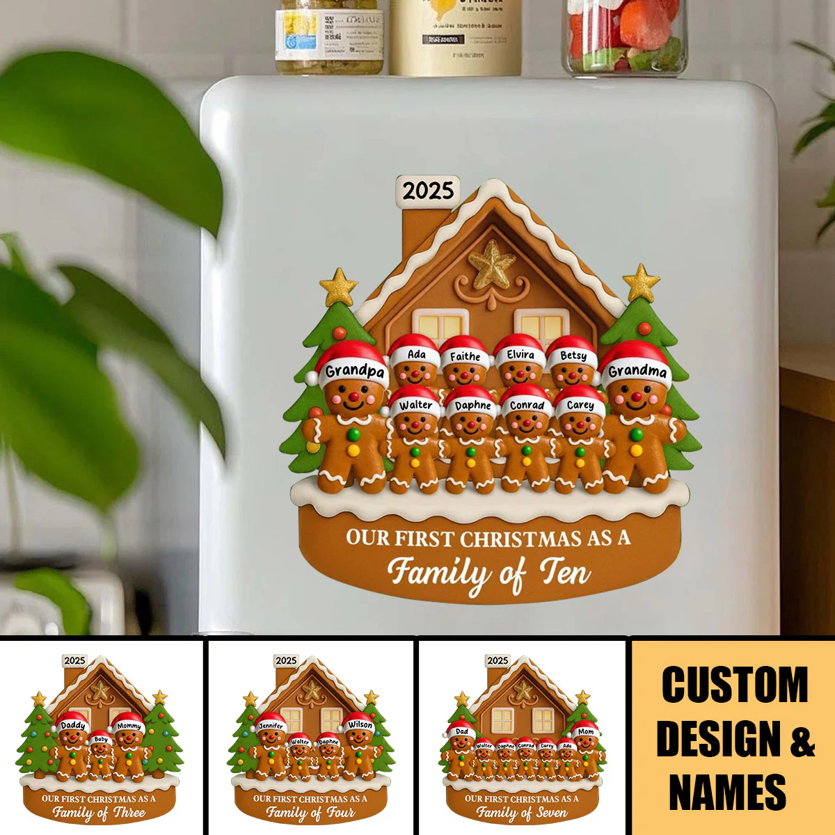 Our First Christmas As A Family Personalized Custom Decal Gift - Image 5
