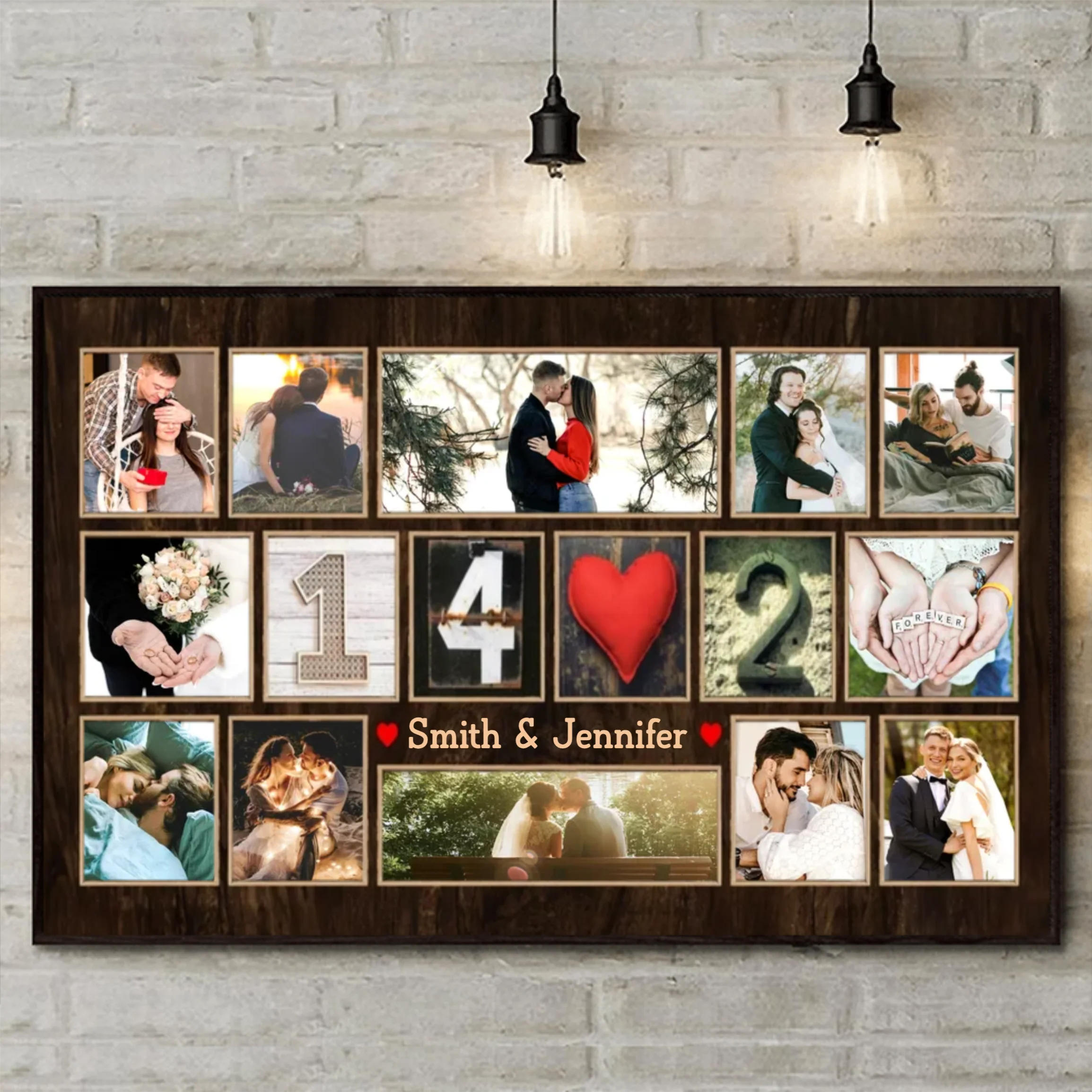 Our Memory Days, Personalized Couple Photo Collage Canvas, Gift For Couple - Image 2