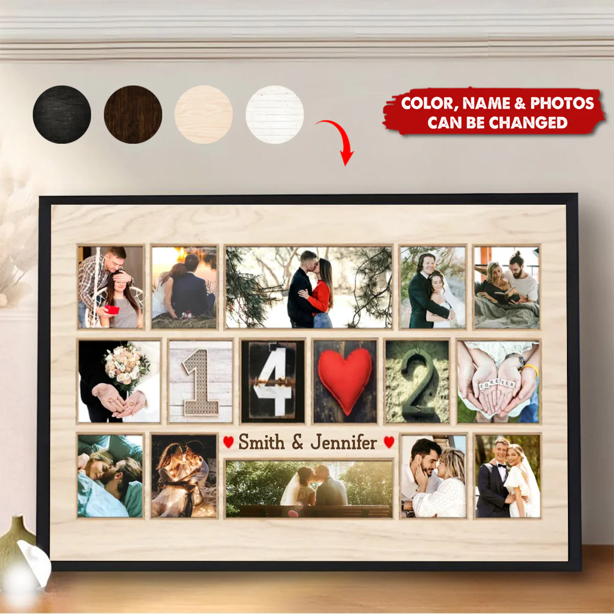 Our Memory Days, Personalized Couple Photo Collage Canvas, Gift For Couple - Image 4