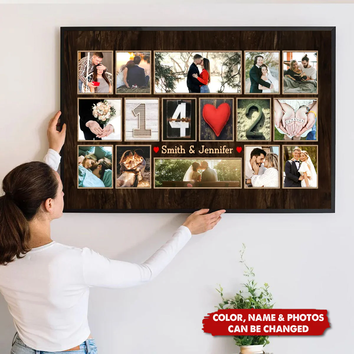 Our Memory Days, Personalized Couple Photo Collage Canvas, Gift For Couple - Image 6