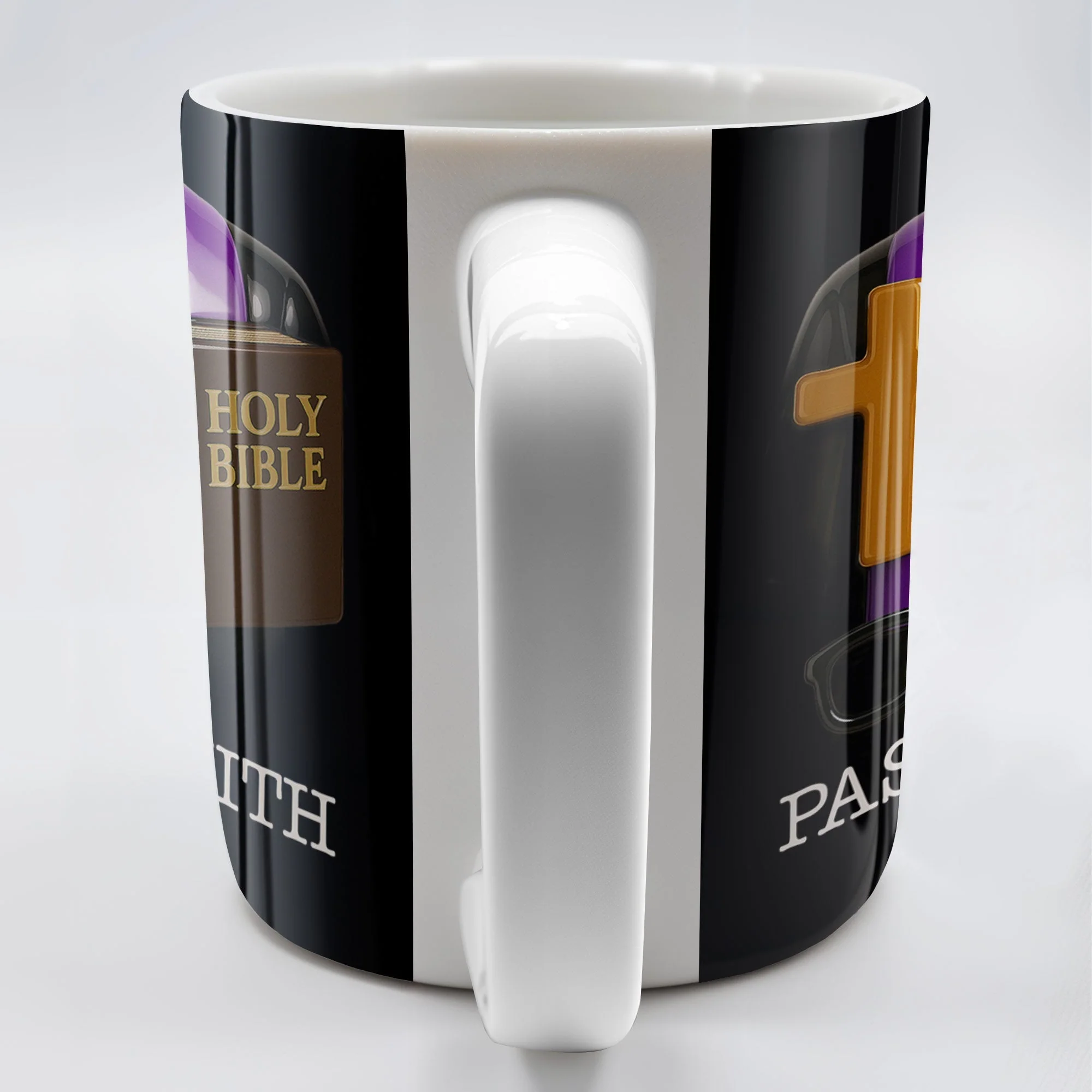 Pastor Smith, Cross, Glasses and Holy Bible, Personalized Coffee Mug, Gift For Religious Leaders - Image 7
