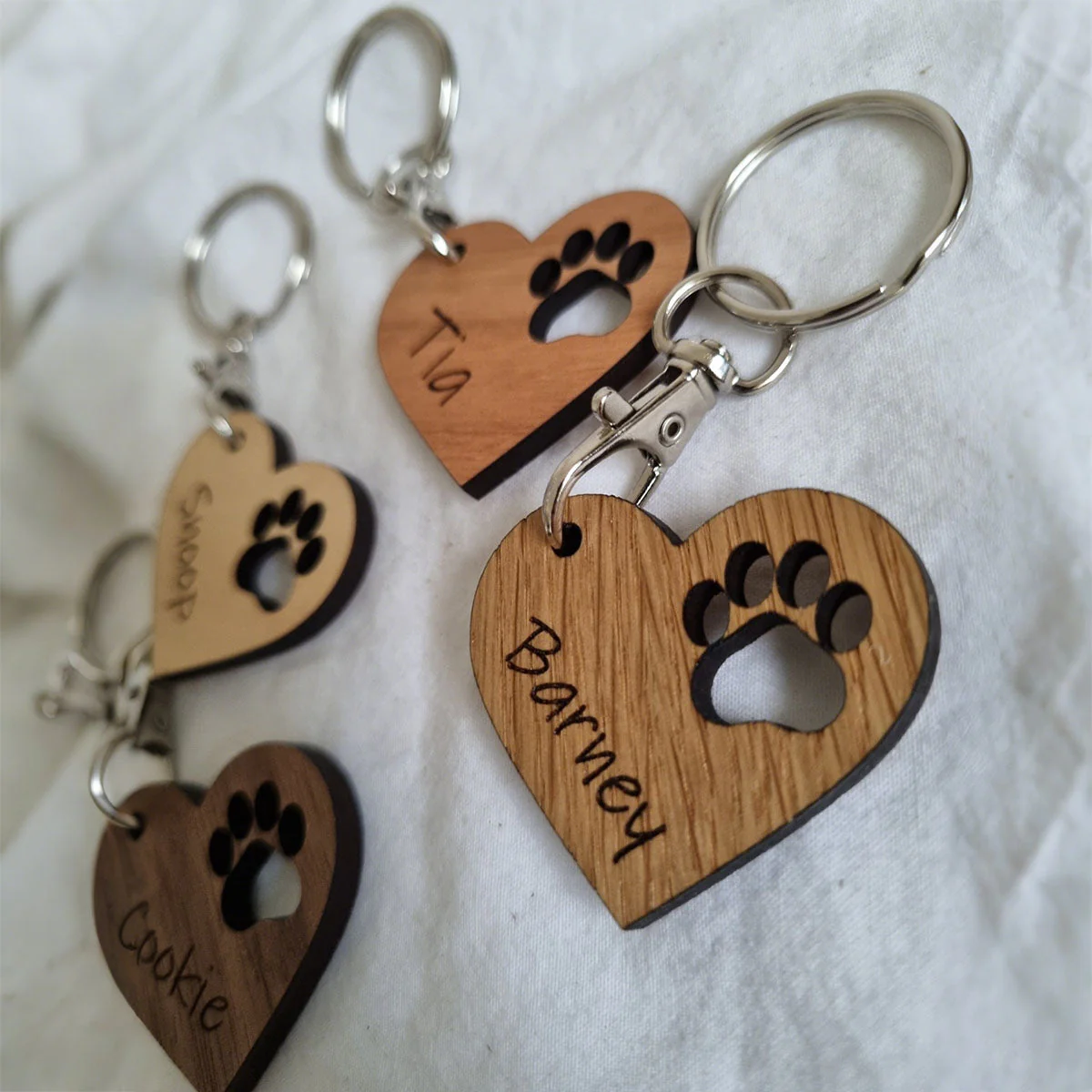 Paw Print Heart Keychain – Personalized Pet Gift For Dog & Animal Lovers - Image 9