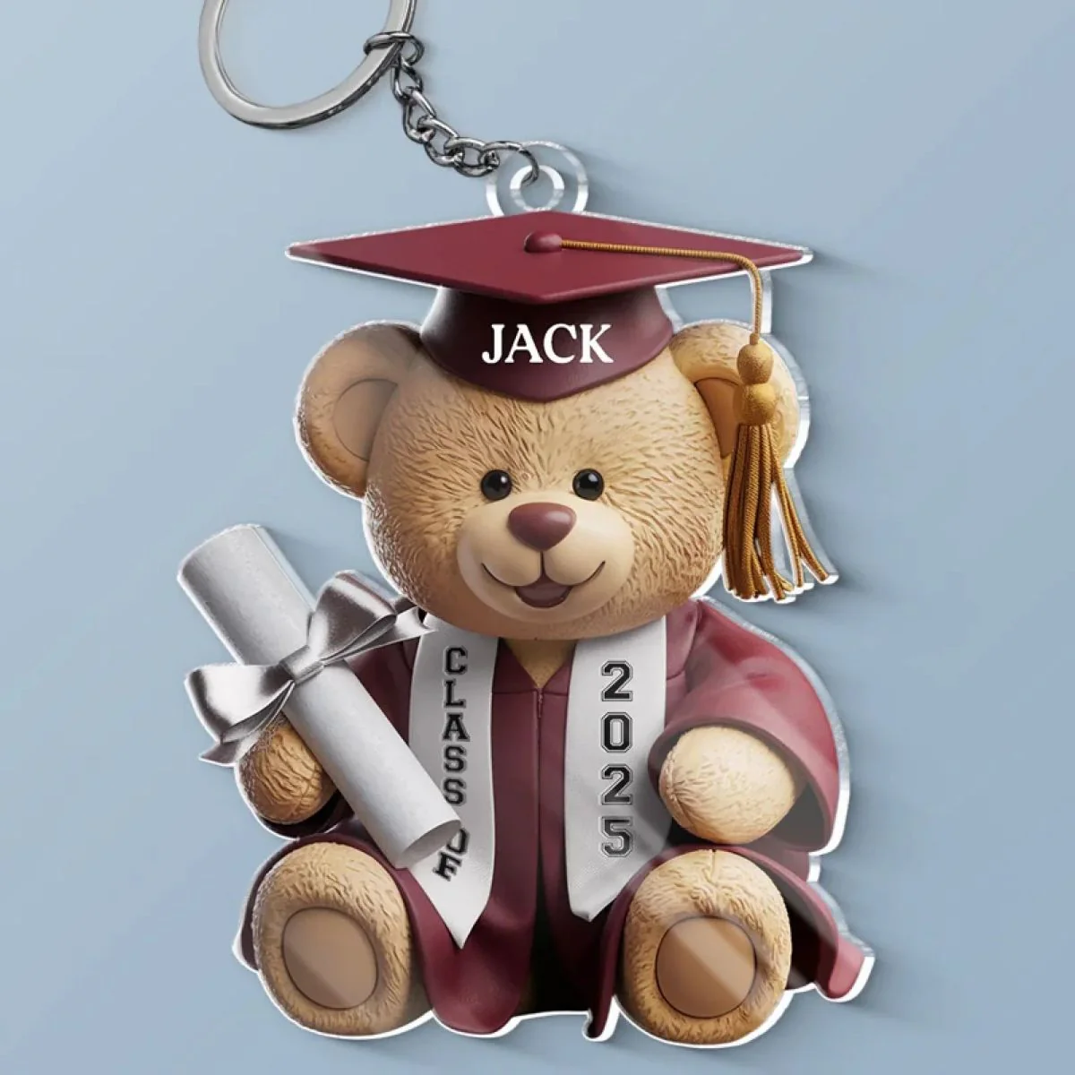 Pawsitively Proud Graduate Family Personalized Acrylic Keychain - Image 6