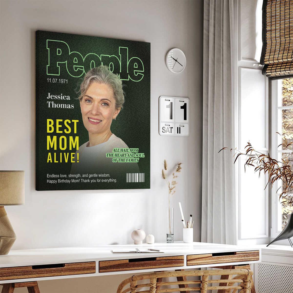 People Magazine Cover Gift For Mom, Custom Mom Photo Canvas, Personalized Mother Gift, Unique Gift for Mom - Image 6
