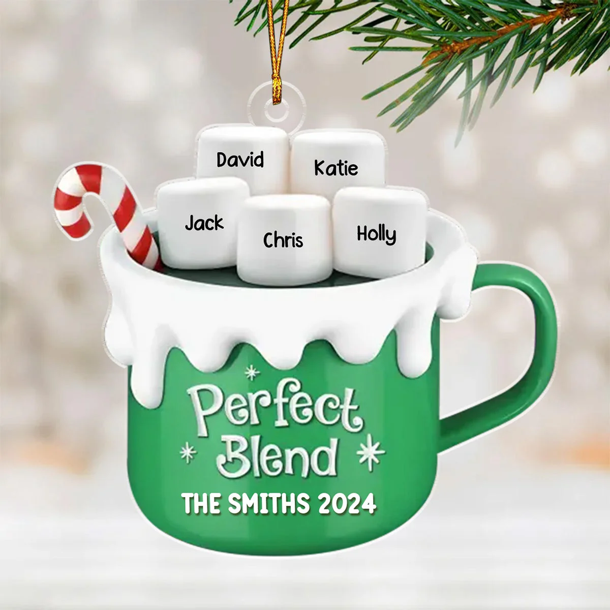 Perfect Blend - Family Personalized Ornament - Christmas Gift For Family Members - Image 2